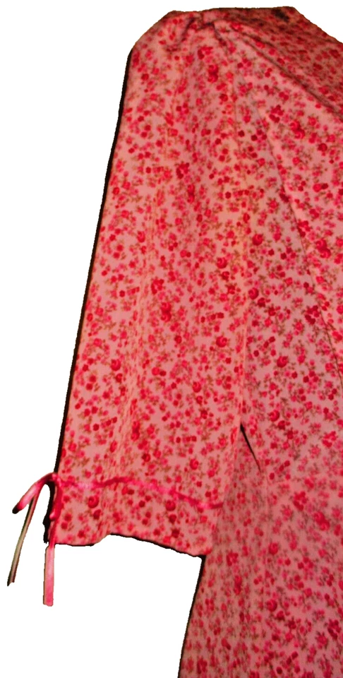 Vestido Amish Menonita Capa 36" Busto / 28.5" Cintura Hecho a Mano Modesto Rosa Floral Foto 3 de 4