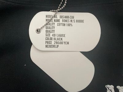 NEXUS VII Bones W/S Hoodie Black Sz48 Large Japan Sizing New Rare  