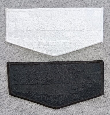 Pilthlako Lodge 229 OA Order of the Arrow Set of Two Ghost Flaps, S16 & S17