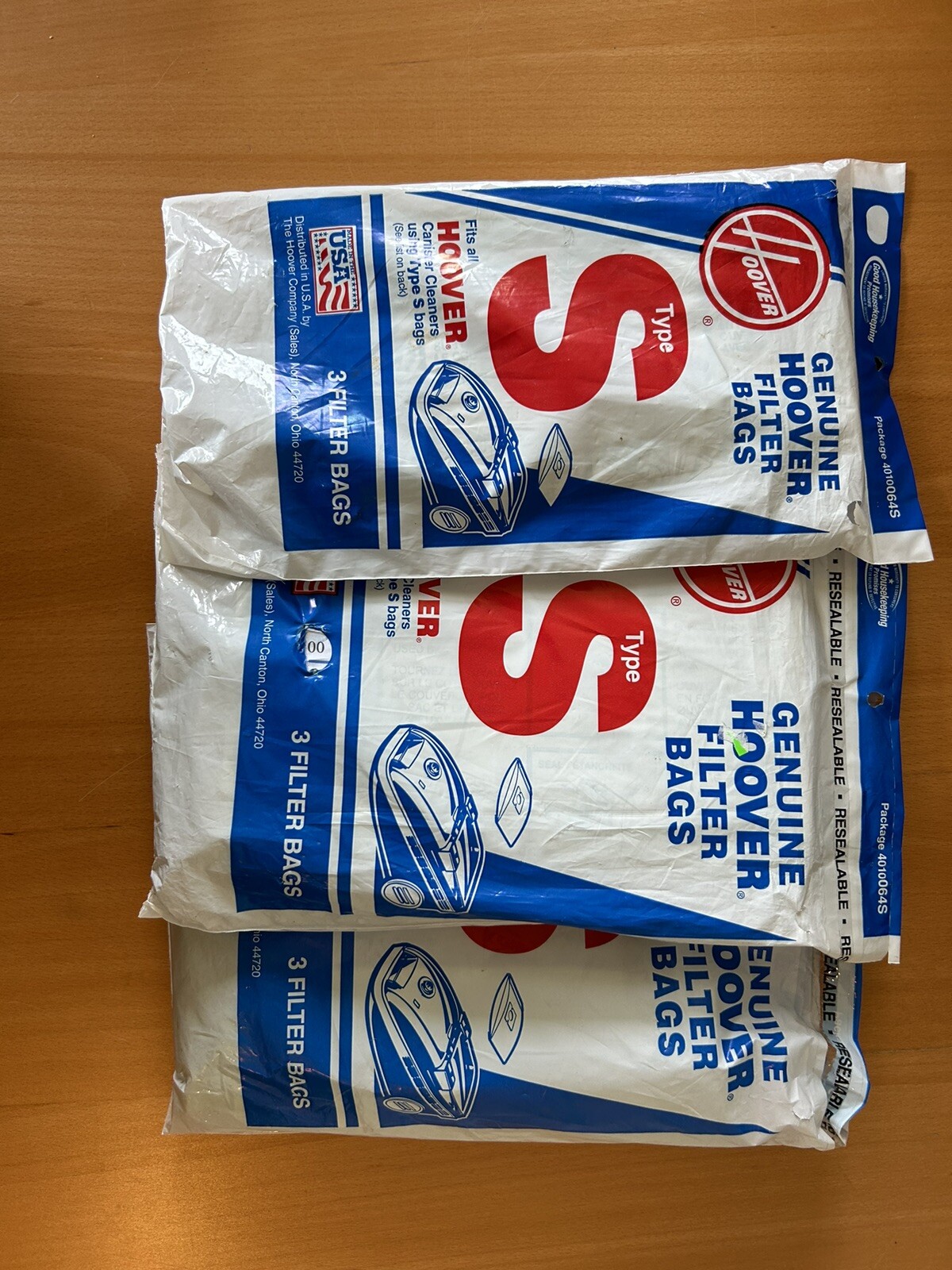 Hoover Vacuum Cleaner Bags Type S 9 Total Bags 3x Packs Of 3 eBay