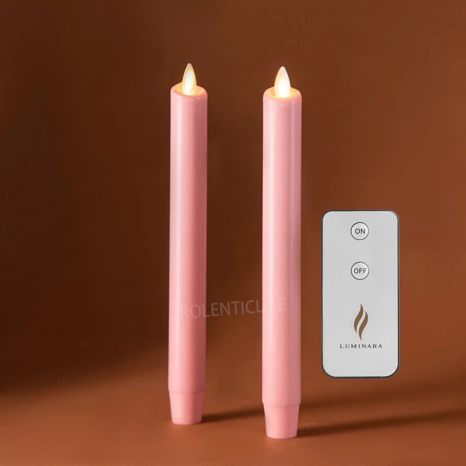 Luminara Velas Cónicas Rosa Sin Llama con Control Remoto para Halloween Juego de 2 4 6 8  Foto 2 de 4