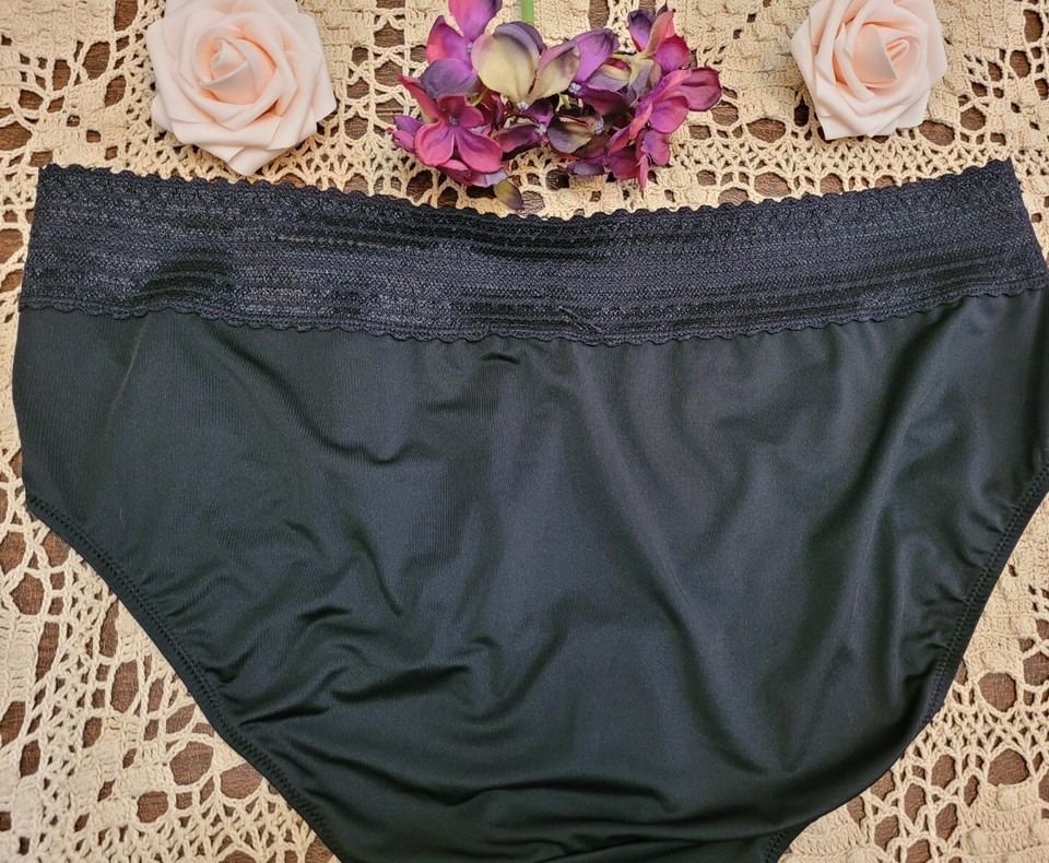 Culotte Hipster Warner's No Pinch - Taille 5 - Beige à Pois - Nylon Confortable - Neuf Avec étiquette
