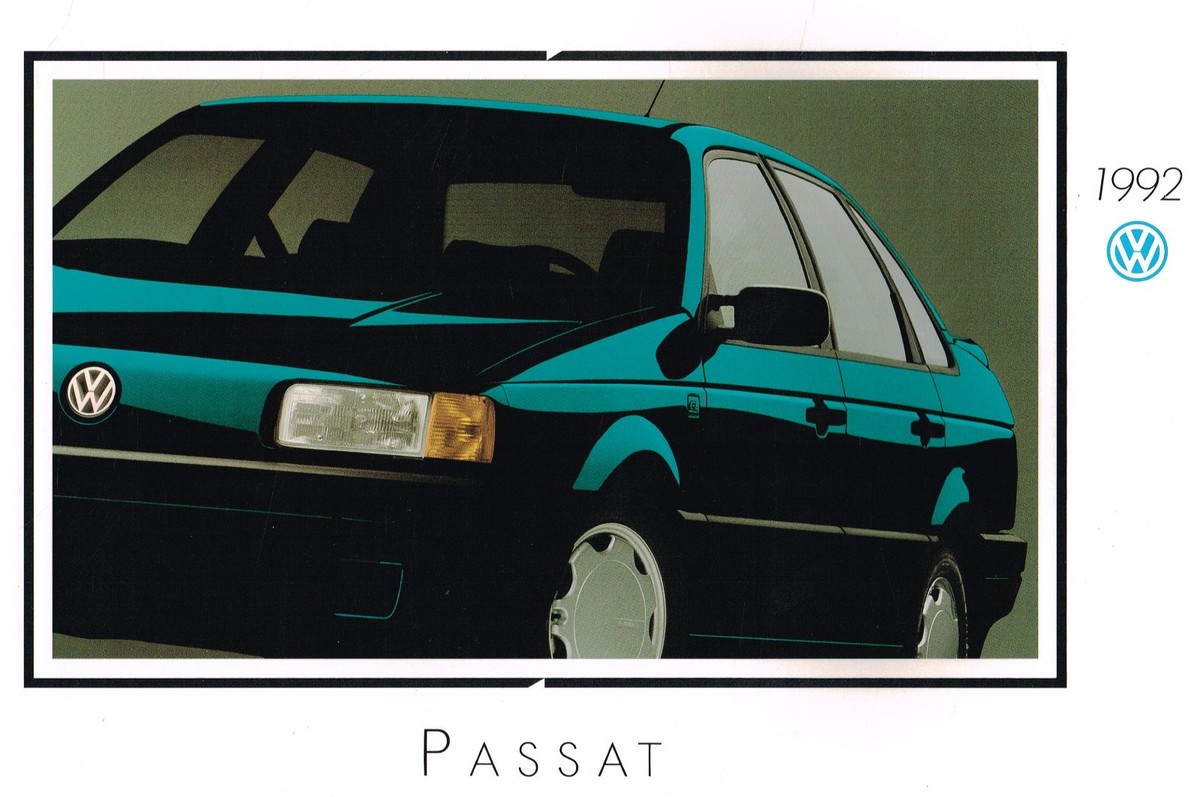 BIG 1992 Volkswagen VW PASSAT Brochure / Catalog with Color Chart