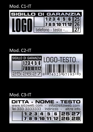 300 SIGILLI PERSONALIZZATI DI GARANZIA E DI SICUREZZA "VOID" ADESIVI BOLLINI - Afbeelding 3 van 4