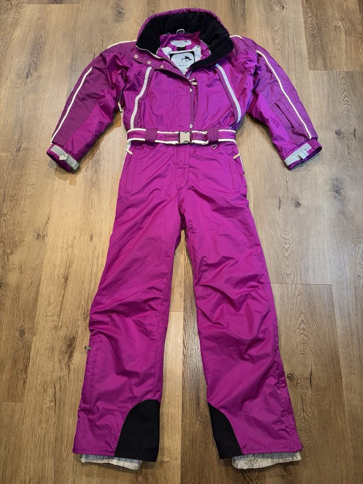 Obermeyer Ski Suit One Piece Snowsuit Snow Bib vtg Ridgeline Waterproof Women 10 - Image 2 of 4