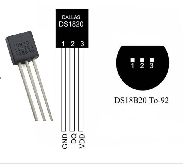 10Pieces * DALLAS DS18B20 18B20 TO-92 IC Thermometer Temperature Sensor ...
