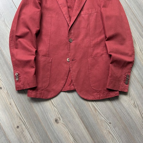 LBM 1911 Wine Red Linen + Cotton Blazer Jacket 50R - Picture 4 of 14