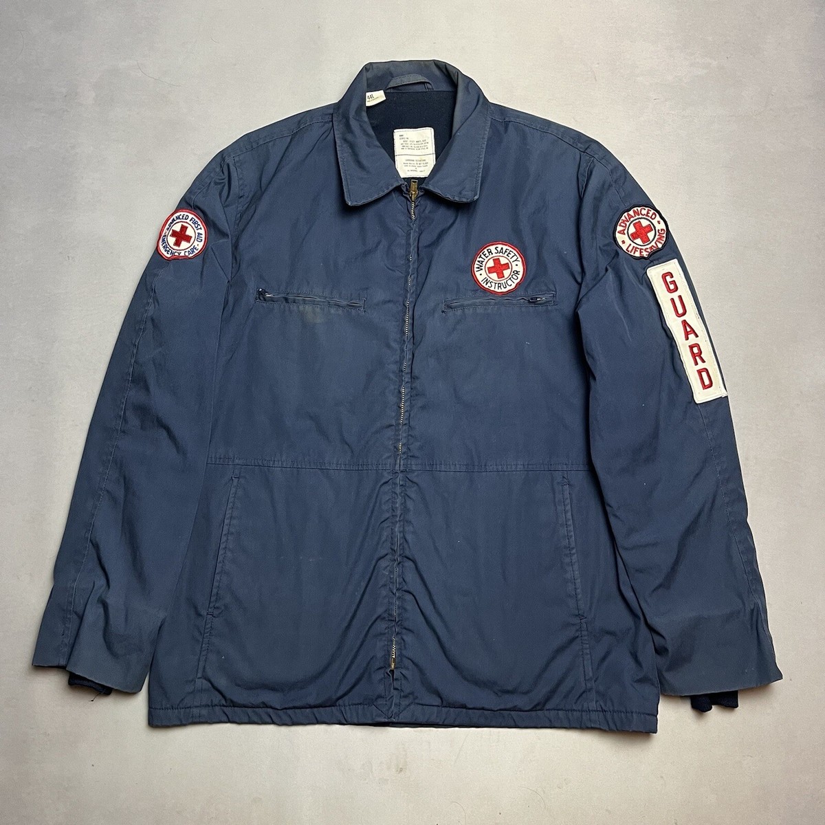 Vintage Navy Deck Jacket Safety Instructor Life Guard