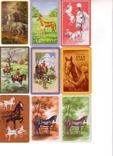 Lot of 9 Vintage Horse --  Swap Playing Cards No 11