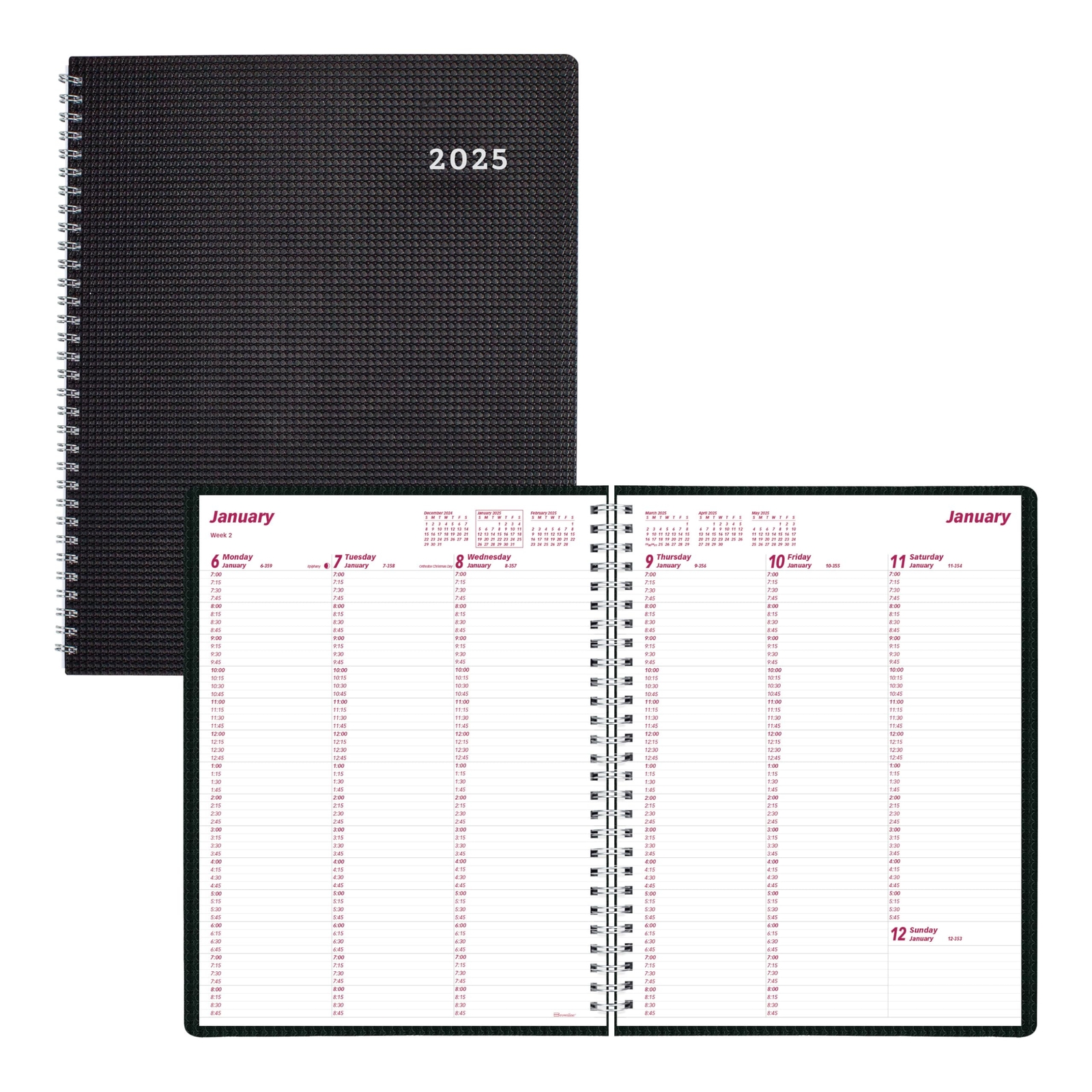 Brownline® 2025 DuraFlex Weekly Planner Appointment Book 12 Months January to...