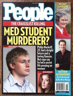 #ad #ad PEOPLE MAGAZINE 5 4 09 CRAIGSLIST KILLING SUSAN BOYLE MATTHEW McCONAUGHEY Z5131 $9.50