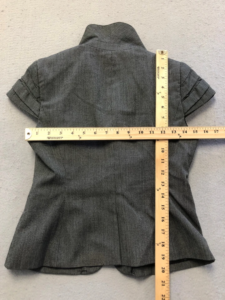 Camisa feminina The Limited Collection extra pequena cinza abotoada SS Top - Imagem 4 de 4