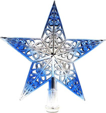 Christmas Tree Star Topper Glittered Xmas Tree Topper Hollowed-Out Christmas Sta