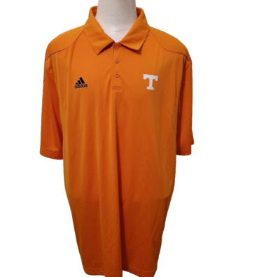 Adidas Climalite Adizero Men's Size 2XL Solid Orange Golf Athletic Polo Shirt