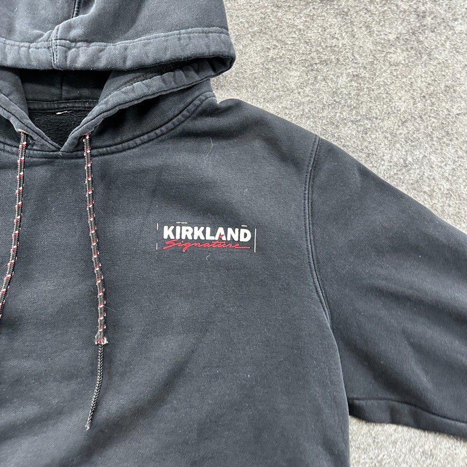 Kirkland Costco Hoodie Mens L Logo Long Sleeve Hooded Jacket Pullover
