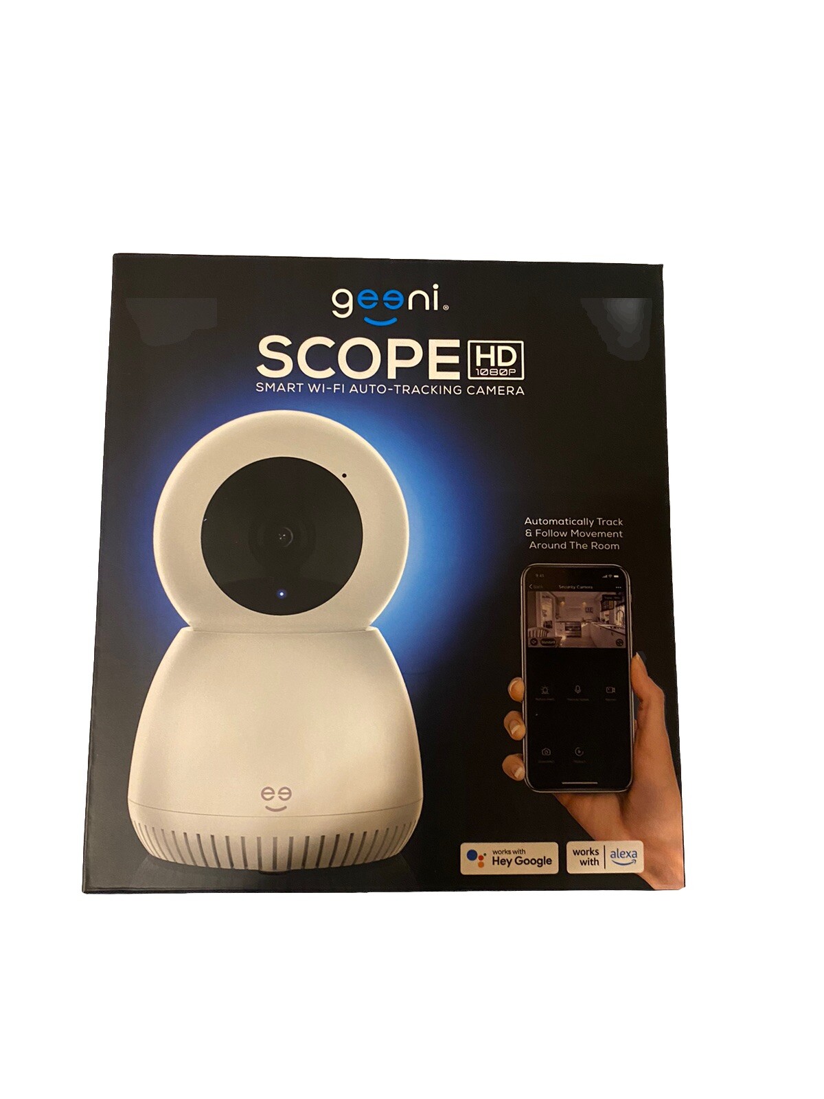 Geeni Scope 1080p WiFi Security Camera with Motion Tracking Alexa Google Voice Control-image