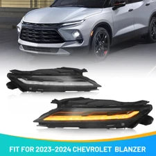 Pair Upper Full LED DRL Daytime Running Lamps For Chevy Blazer 2023-2025 Lights
