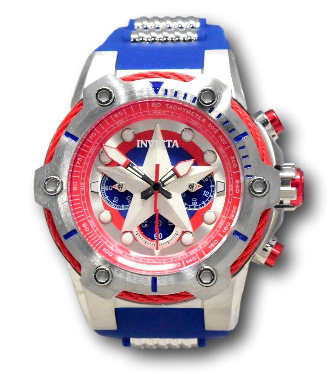 時計 INVICTA CAPTAIN AMERICA LIMITED EDITION Invicta Marvel Captain America Mens 51mm Limited Bolt