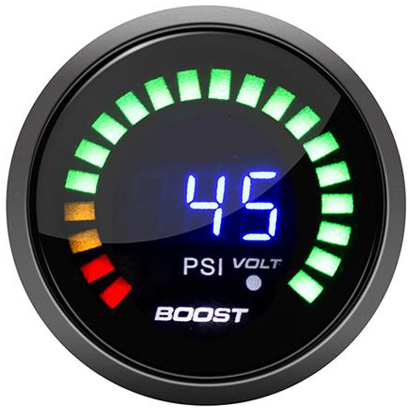 2" Electronic Digital Boost Meter Gauge w/ 0-30 PSI Manual Boost Controller Blue - Изображение 4 из 4