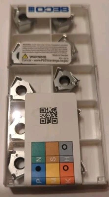 SECO XNEX080608TR-M13, MP1501 INSERTS. PACK OF 10, NEW 6 SIDED INDEXABLE INSERTS