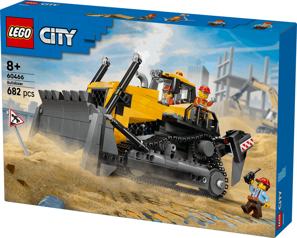 Lego City Big Vehicles 60466 Yellow Bulldozer Playset for Ages Up
