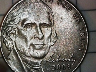 2008 D Jefferson Nickel Annealing Error 