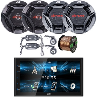 JVC KW-M150BT 2-DIN Bluetooth Radio, 2x 6.5'' 360W Max Speakers, 2x 6.5'' Speakers