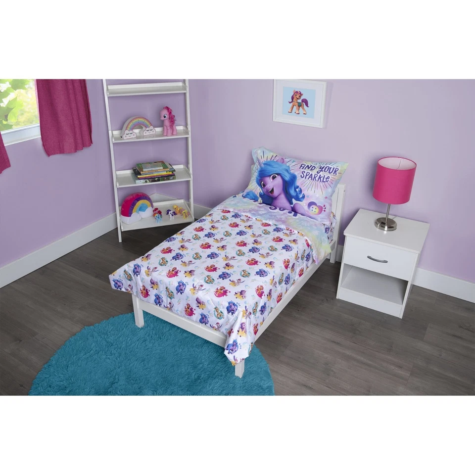 Juego de cama My Little Pony 4 piezas para niños pequeños - Ponis Unite niñas niños niños nuevo Foto 2 de 4