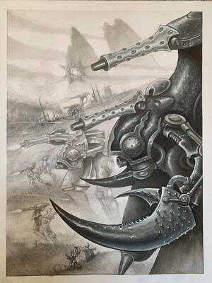 Warhammer Slannesh Scout Titans Original Art von Des Hanley veröffentlicht White Dwarf