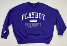 Playboy Pacsun University Beverly Hills Crewneck Sweatshirt Women Small Purple