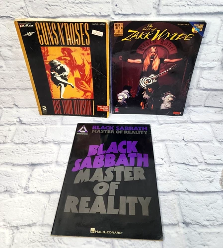 Guns N’ Roses Use Your Illusion Black Sabbath Zakk Wylde Songbook Tablature LOT