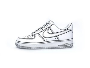 cartoon air force 1 black