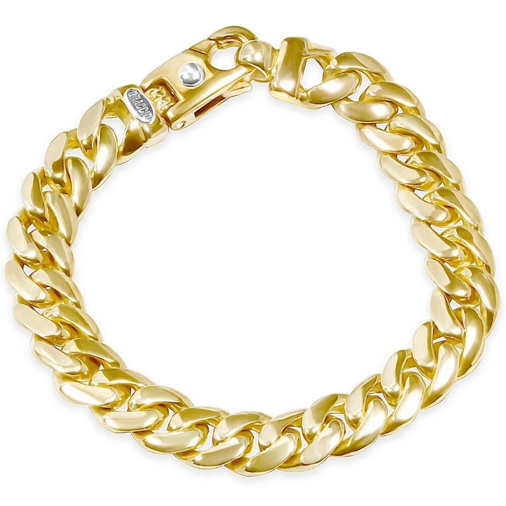 Men s Cuban Link 14k Gold 62gram or Platinum 101gram 10.5mm