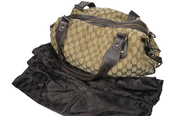 GUCCI Womens Sukey Handbag Bag Tote Purse Guccissima Logo Italy  