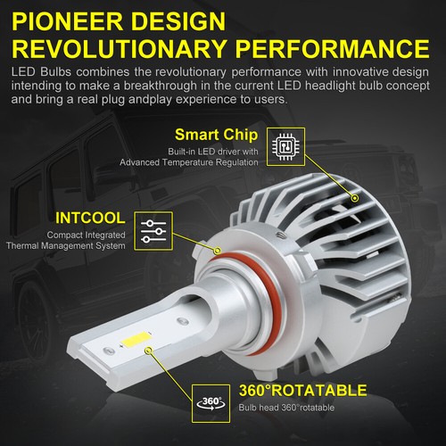 2 PCS/Pair Autofeel LED Combo Headlight Bulb Kit High Low Beam Super White - Picture 39 of 41