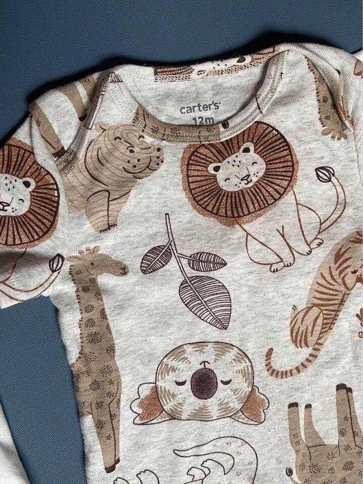 Lote de body de animales de la selva 12M - Carter's - 12 meses - 3 piezas - mono de bebé Foto 2 de 4
