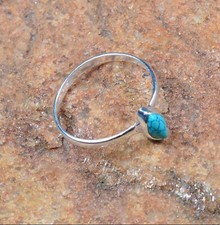 Blue Turquoise Ring 925 Silver Handmade Jewelry Gift For Her ring All Size