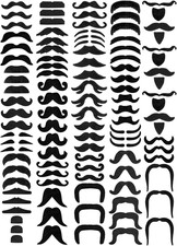 175 Pcs Fake Mustaches Bulk for Kids Stick on Mustache Kids Beard Self Adhesive