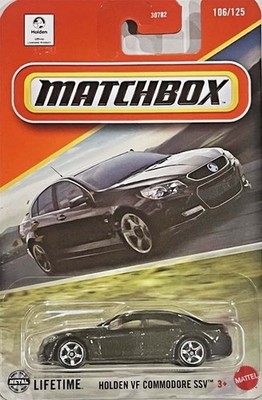 MATCHBOX BLACK HOLDEN VF COMMODORE SSV #106 MATTEL 2025 FACTORY SEALED CARD NEW