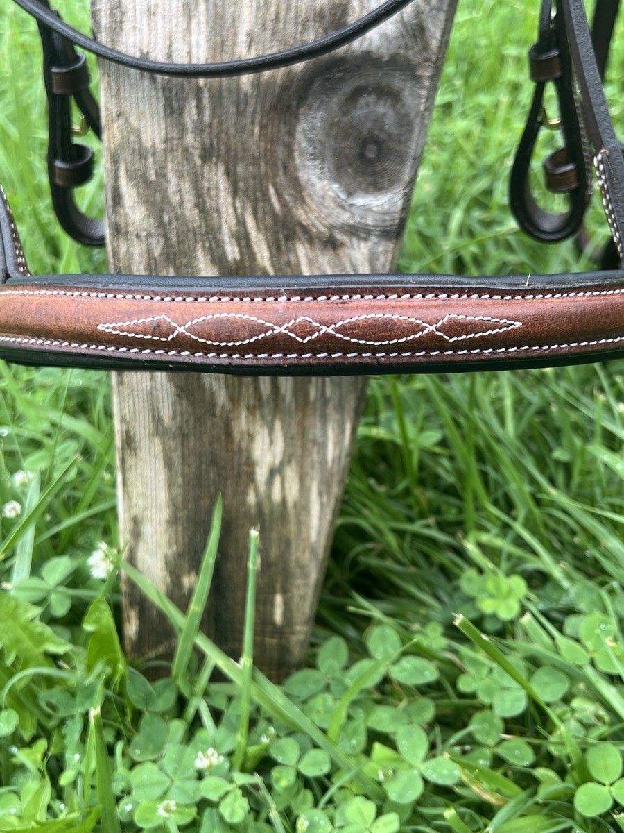 Bride De Chasse English Hunter Leaders En Cuir Surélevé - Rênes Lacées, Taille Cob