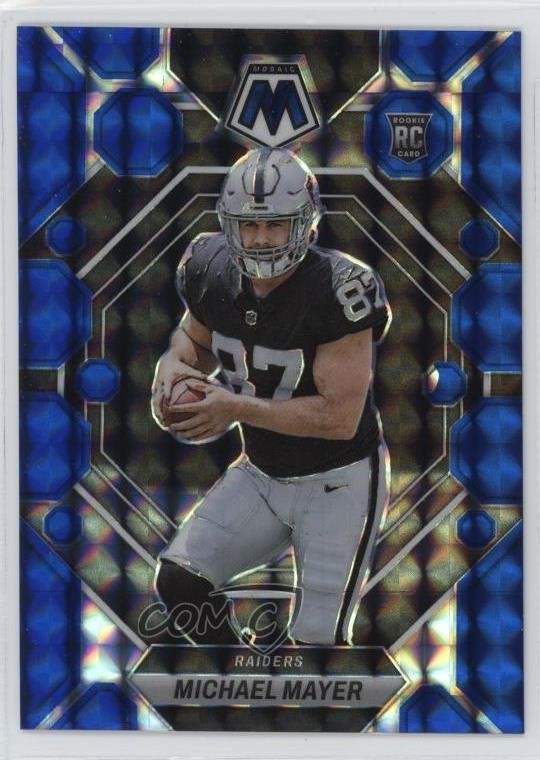 2023 Panini Mosaic Rookies Blue Prizm 57/99 Michael Mayer #349 Rookie RC 1g40