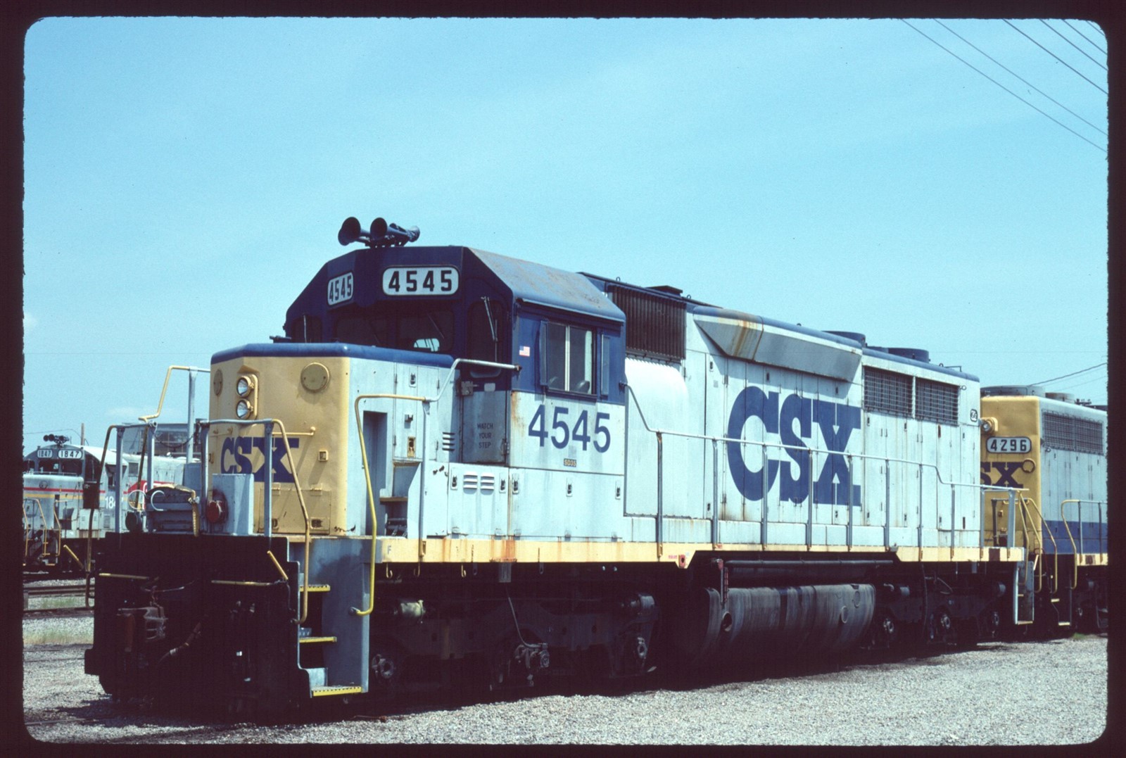 Original Rail Slide - CSXT 4545 Hamlet NC 4-27-1994