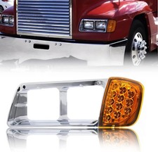 Torque Headlight Bezel PAIR Replacement for 1989-2002 Freightliner FLD semi T...