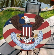 Round Table Cover for Round Tables 36"-70", Round Fitted Tablecloth with Elas...