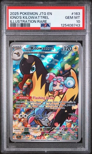 PSA 10 Iono's Kilowattrel 163/159 Journey Together GEM MINT  Pokemon Card