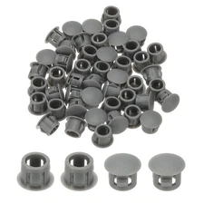 Plastic Hole Plugs, 99 Pcs 2/7"(7mm) Round Plastic Hole Caps, Gray