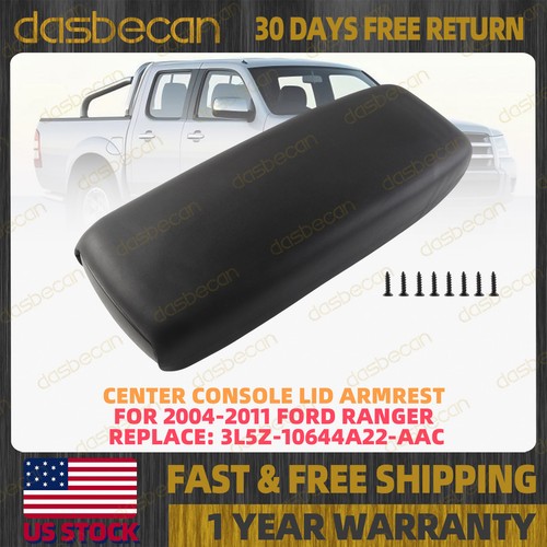 Full Center Console Lid Armrest Black For 2004-2011 Ford Ranger 3L5Z10644A22AAC