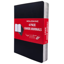 Moleskine Cahier Collection Plain Journal Ruled Soft Extra Large 8.5 x 11 6 Pack