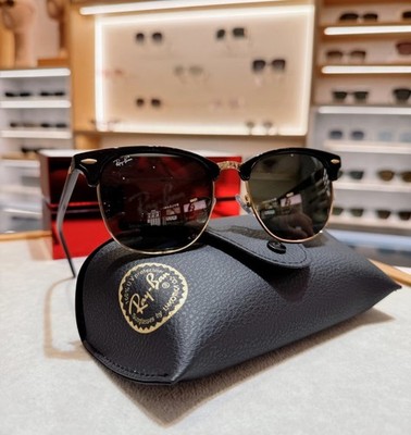 Ray Ban Clubmaster Classic RB3016 51mm Sunglasses - Black/Green