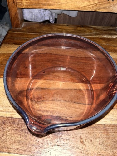 VISION CORNING FRANCE GLASS 18cm Saucepan / Milk Pan Amber Smoked Vintage - Picture 3 of 5